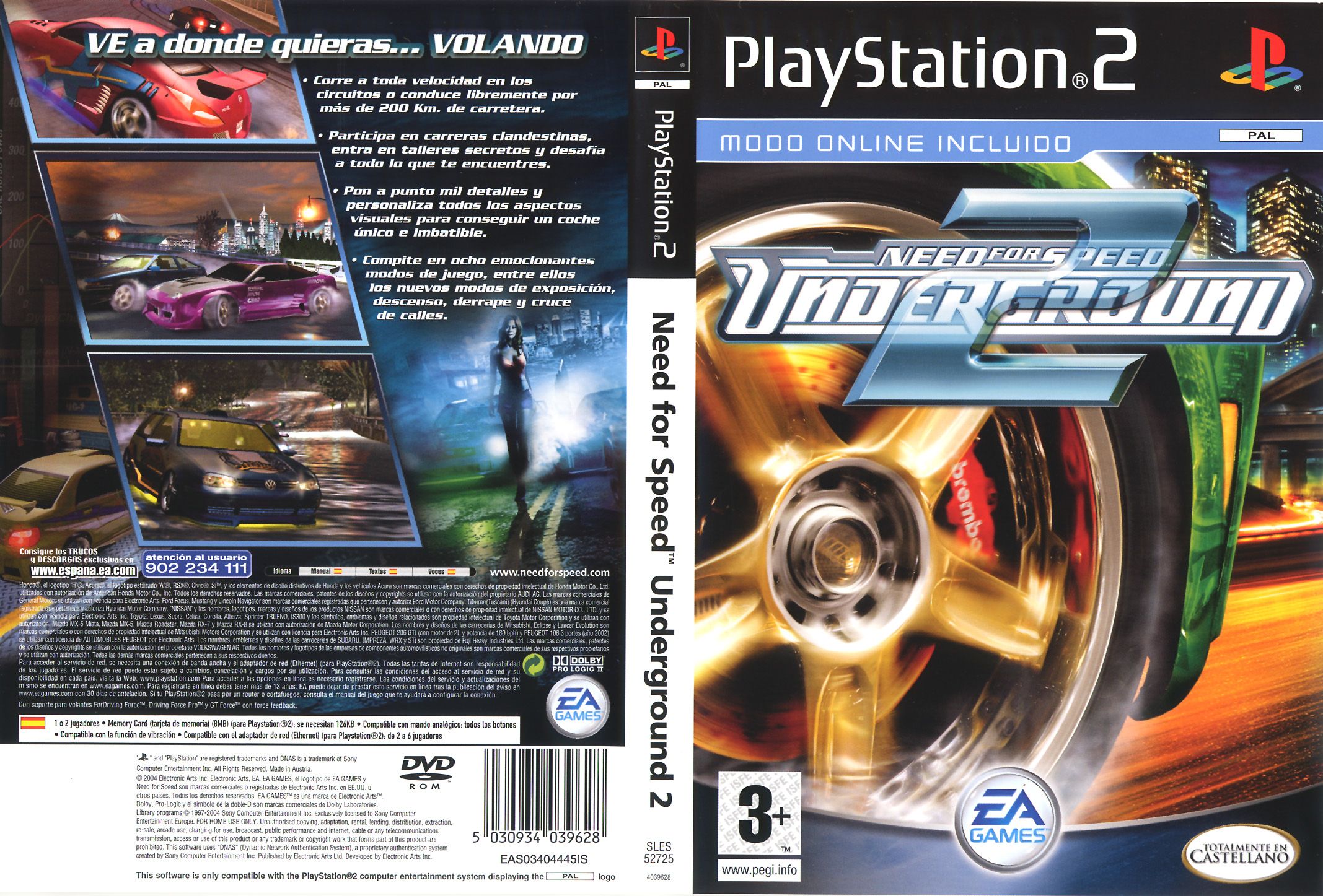 Need For Speed Underground 2 Cover Caratula Playstation 2 Ps2covers